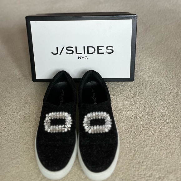 J/Slides Artiste Slip-On Sneaker Blk Glitter - Picture 2 of 10